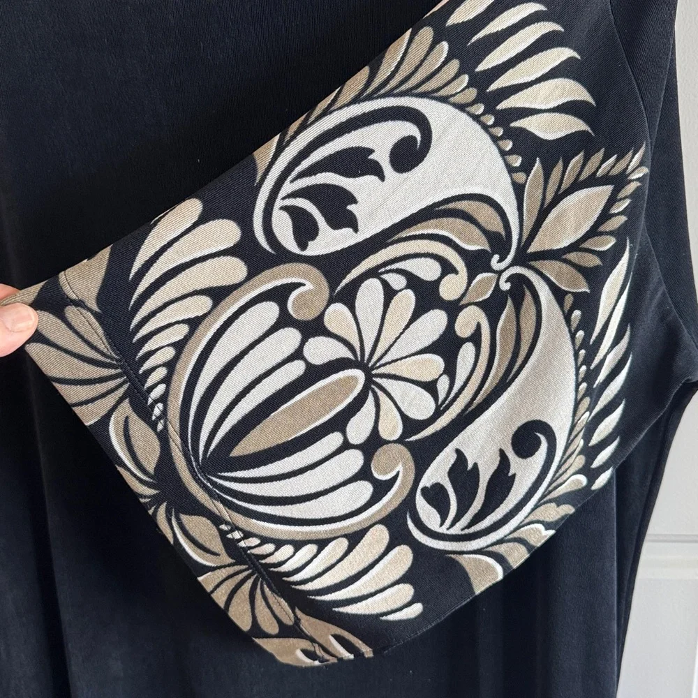 Chico's Travelers Border Print Kimono Top and Pants - Picture 3 of 7